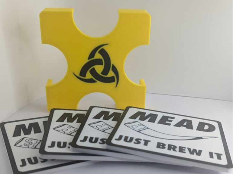 Mead - Just Brew It Coasters Set - Set of 4 with Caddy